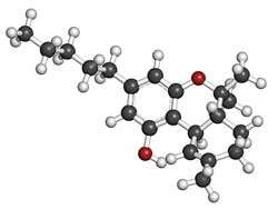 THC drug molecule - see caption