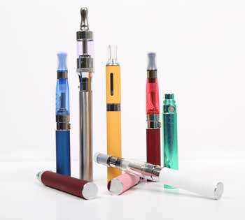 Photo of e-cigs showing their variety