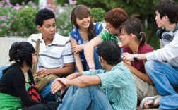photo of group of teens talking