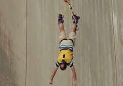 photo of a bungee jumper