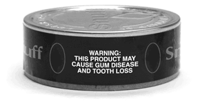 Smokeless Tobacco Warning: This Product May Cause Gum disease and Tooth Loss