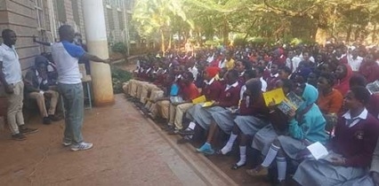 More than 250 Kenyan high school students used NIDA “Shatter the Myths” booklets to learn the scientific facts about drug and alcohol use during the Kenyan Living Clean Society’s National Drug and Alcohol Facts Week events.