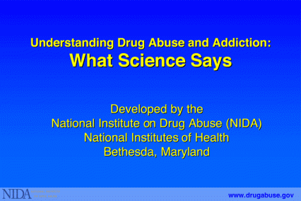 Title card: Understanding Drug Abuse and Addiction: What Science Says