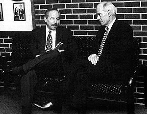 NIDA Director Dr. Alan I. Leshner, left, and U. S. Representative John E. Porter (R-IL)